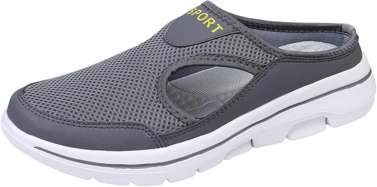 Womens Orthopedic Shoes Slip On Mules Diabetic Breathable Arch Support Wedge Platform Slippers Air Cushion Slip-On Walking Shoes Casual Loafer Sandals