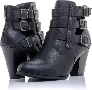 Women's Payton Boot Side Zip High Block Heel Ankle Booties
