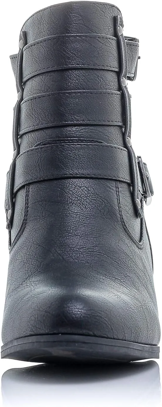 Women's Payton Boot Side Zip High Block Heel Ankle Booties
