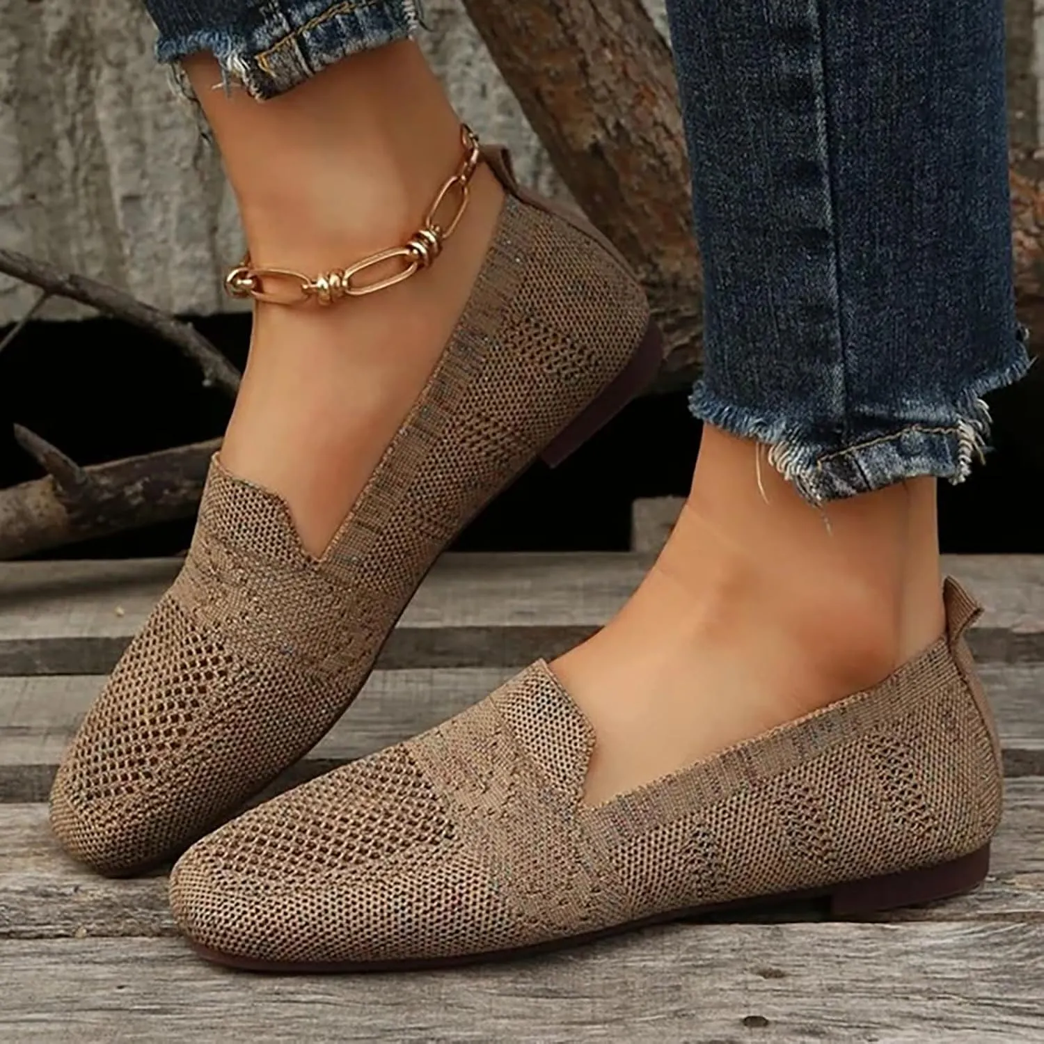 Womens Shoes FlatsWomens Walking Sneakers Wide Width Loafers for Women Closed Head Cute Cozy Women's Christmas Shoes Wide Toe Box Trendy Casual