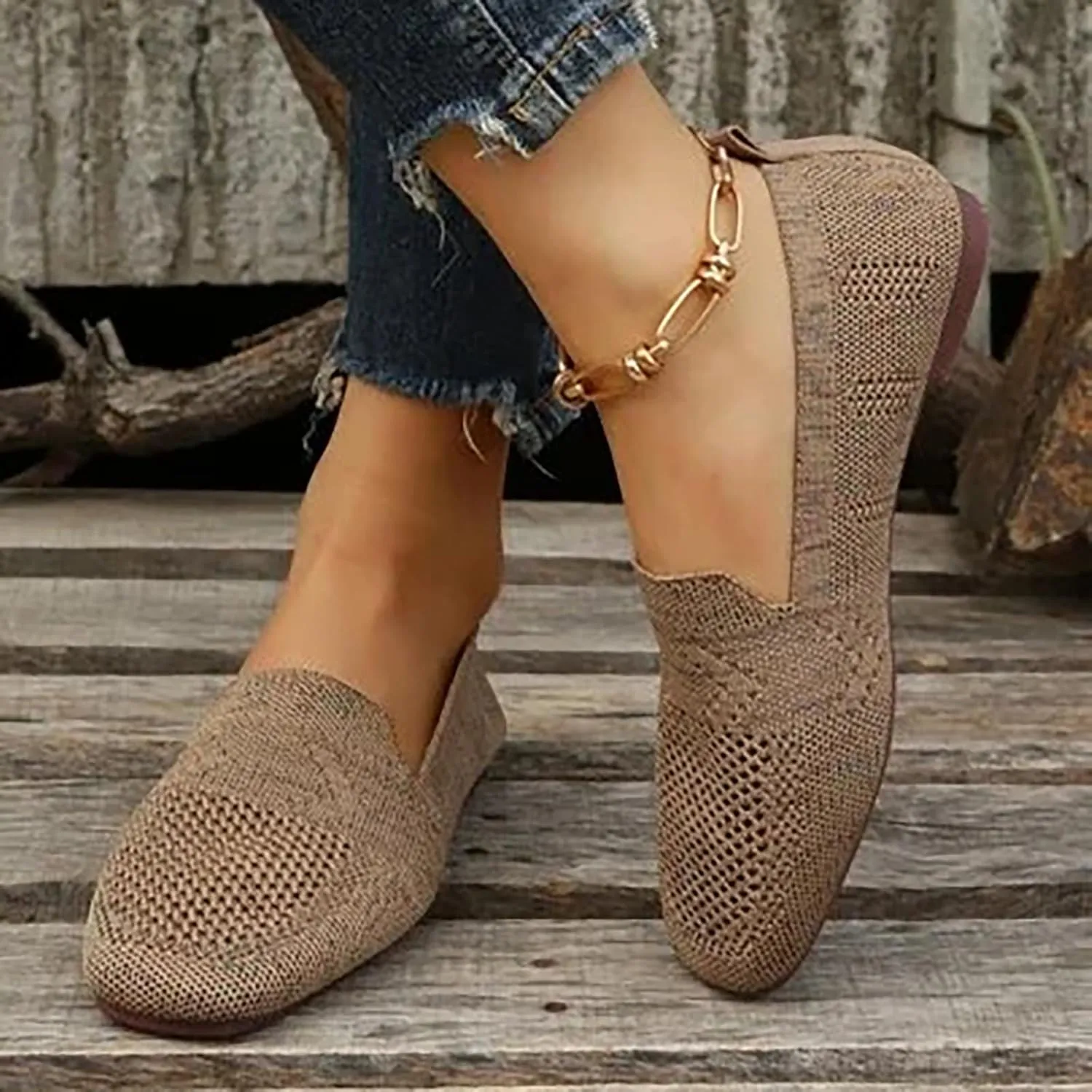 Womens Shoes FlatsWomens Walking Sneakers Wide Width Loafers for Women Closed Head Cute Cozy Women's Christmas Shoes Wide Toe Box Trendy Casual