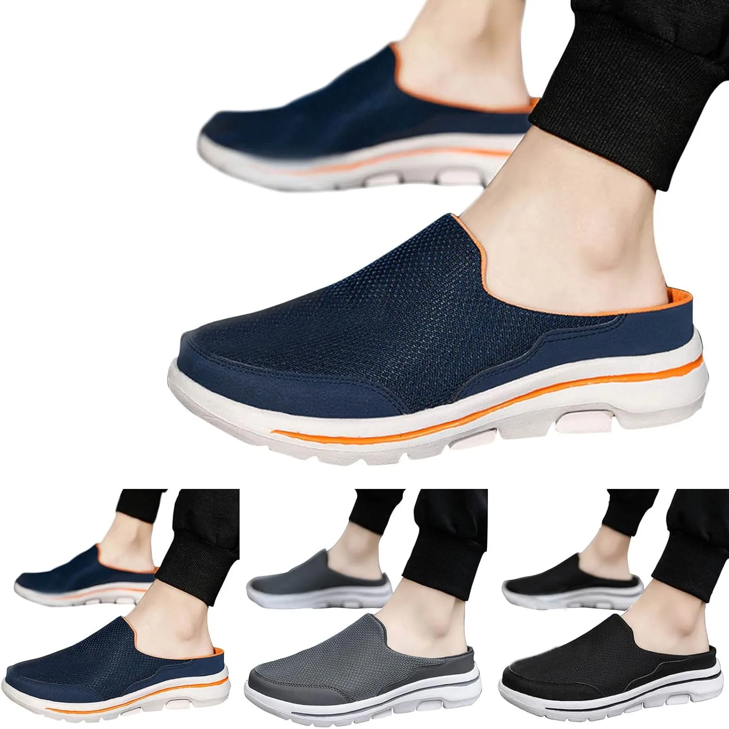 Women's Slip-on Mule Sneakers Lightweight Womens Tennis Shoes Wide Feet Casual Slip On Shoes Wedge Sneakers Brown Tennis Shoe Loafers Casual Slip On
