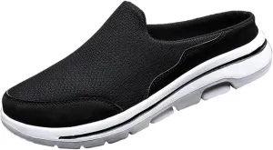 Women's Slip-on Mule Sneakers Lightweight Womens Tennis Shoes Wide Feet Casual Slip On Shoes Wedge Sneakers Brown Tennis Shoe Loafers Casual Slip On