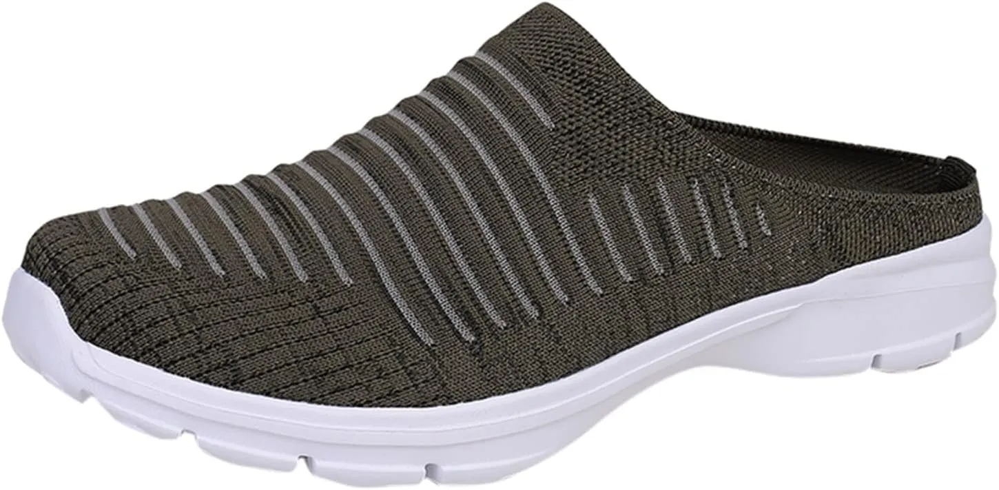 Women's Slip-On Orthopedic Arch Support Backless Mens Running Shoes Wide Men Casual Shoes Brown Sneakers Slip On Tennis Shoe Loafers Casual Slip On
