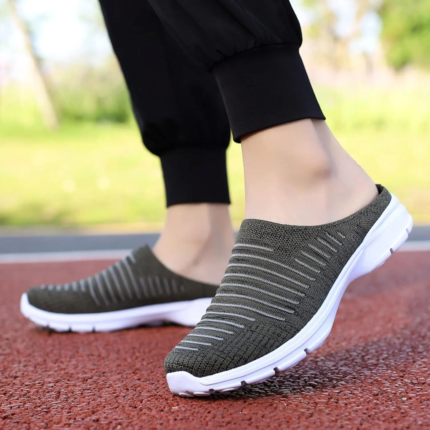 Women's Slip-On Orthopedic Arch Support Backless Mens Running Shoes Wide Men Casual Shoes Brown Sneakers Slip On Tennis Shoe Loafers Casual Slip On