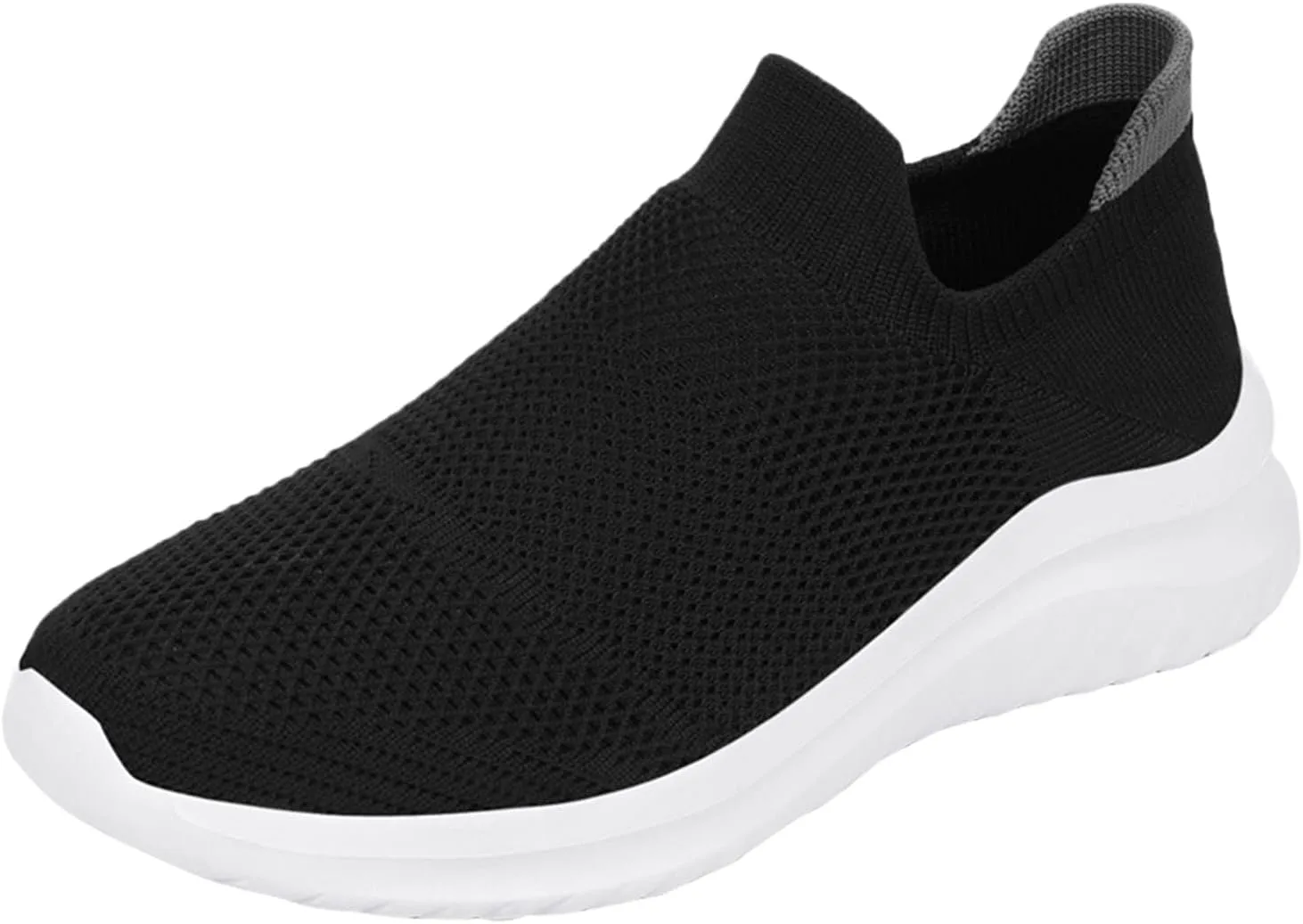 Women's Slip On Walking Shoes Running Comfortable Mens Casual Shoes Mesh Ladies Casual Shoes Black Platform Sneaker Slip On Tennis Shoe Cross Trainer Shoe