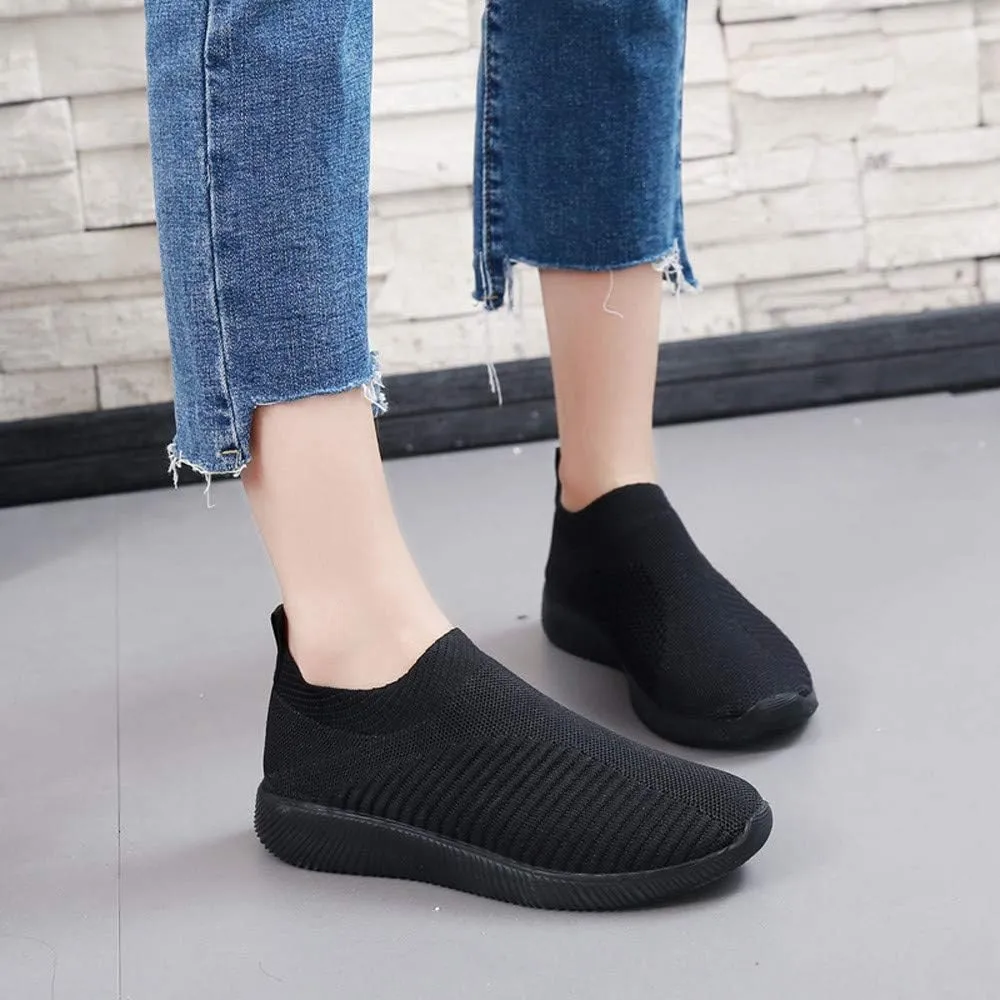 Women's Slip On Walking Shoes Running Comfortable Slip On Shoes Women Fashion Casual Tennis Shoes Platform Sneakers Red Tennis Shoe Loafers Dress Shoe
