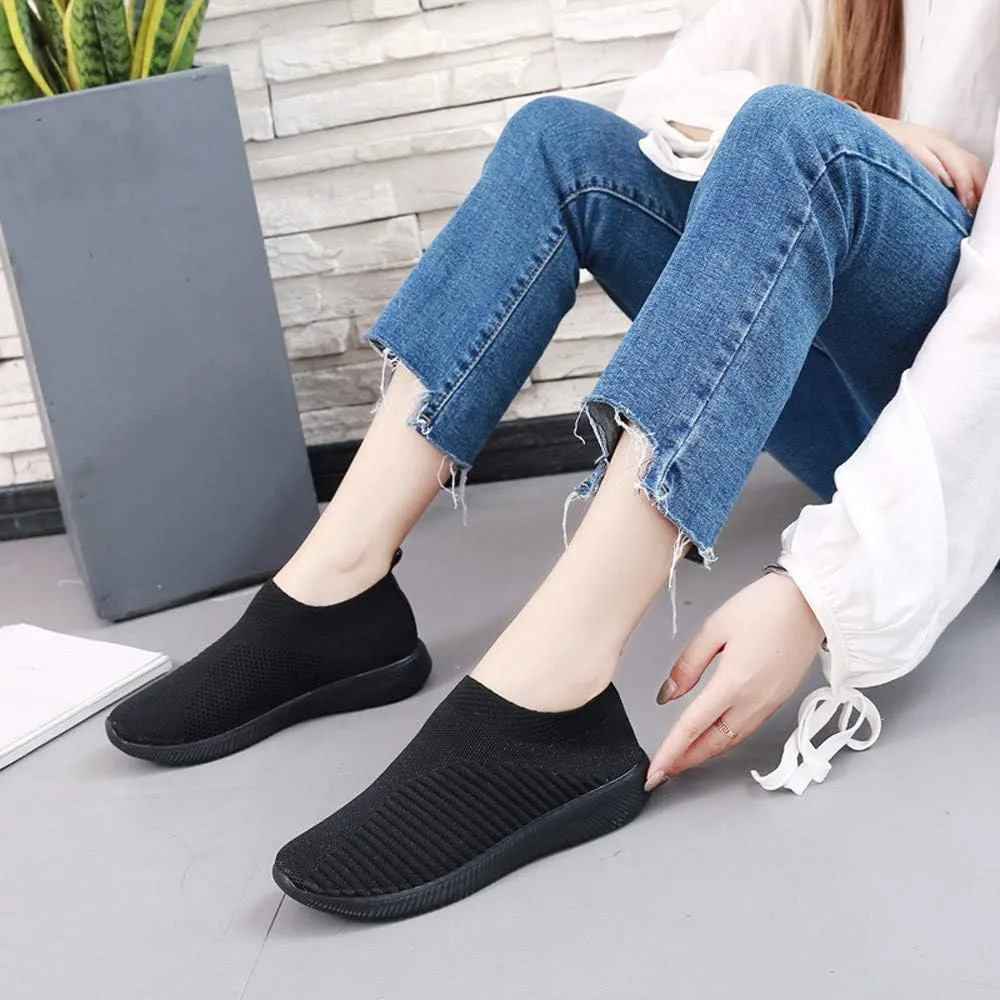Women's Slip On Walking Shoes Running Comfortable Slip On Shoes Women Fashion Casual Tennis Shoes Platform Sneakers Red Tennis Shoe Loafers Dress Shoe