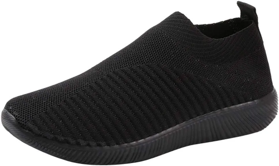 Women's Slip On Walking Shoes Running Comfortable Slip On Shoes Women Fashion Casual Tennis Shoes Platform Sneakers Red Tennis Shoe Loafers Dress Shoe