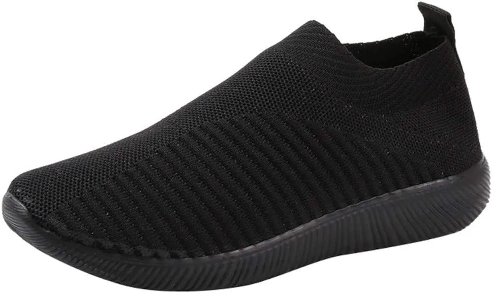 Women's Slip On Walking Shoes Running Comfortable Slip On Shoes Women Fashion Casual Tennis Shoes Platform Sneakers Red Tennis Shoe Loafers Dress Shoe