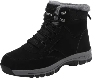 Womens Snow Boots Waterproof, Winter Snow Boots Lightweight Warm Faux Fur Lined Mid-Calf Booties Walking Comfortable Furry Mid Calf Warm Hiking Tennis Booties