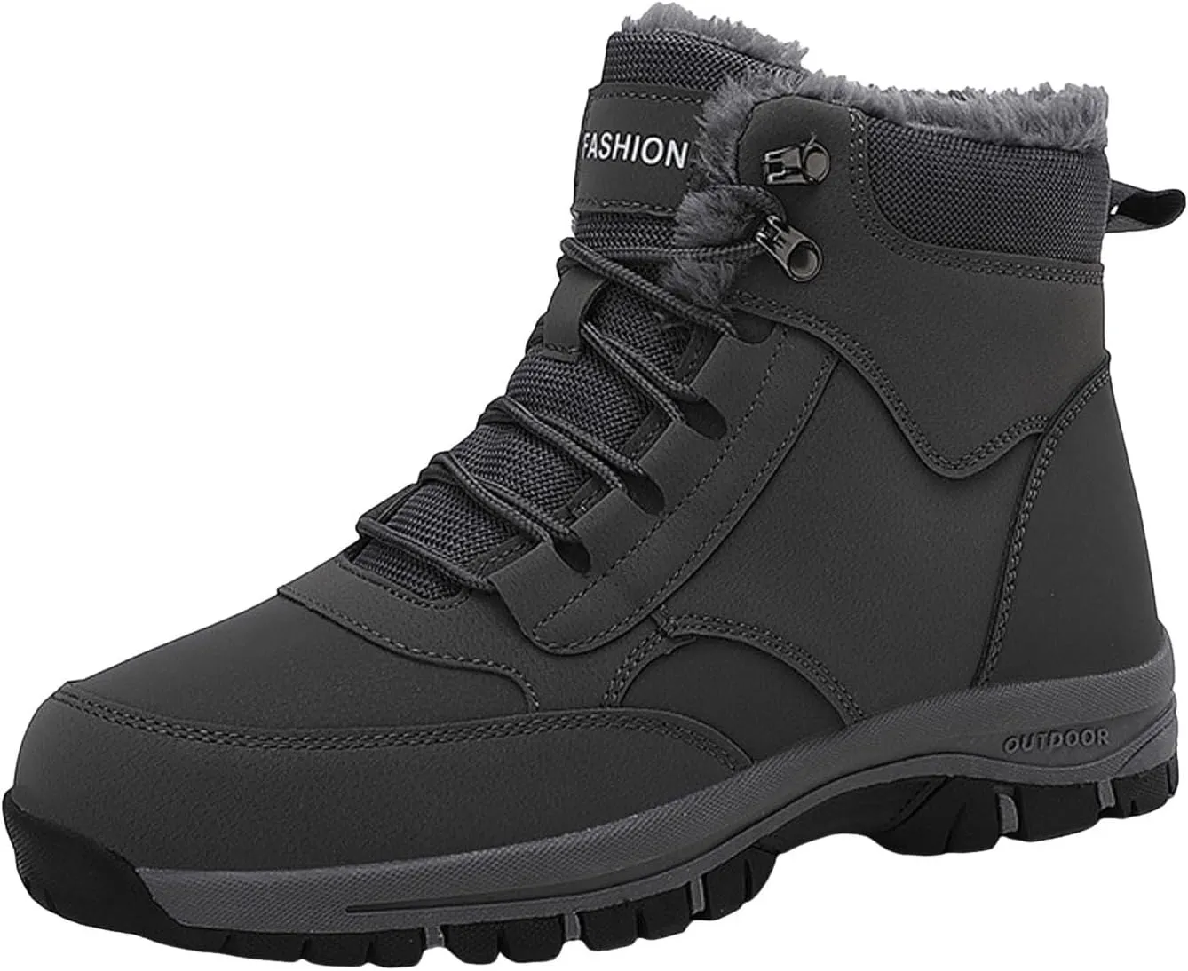 Womens Snow Boots Waterproof, Winter Snow Boots Lightweight Warm Faux Fur Lined Mid-Calf Booties Walking Comfortable Furry Mid Calf Warm Hiking Tennis Booties