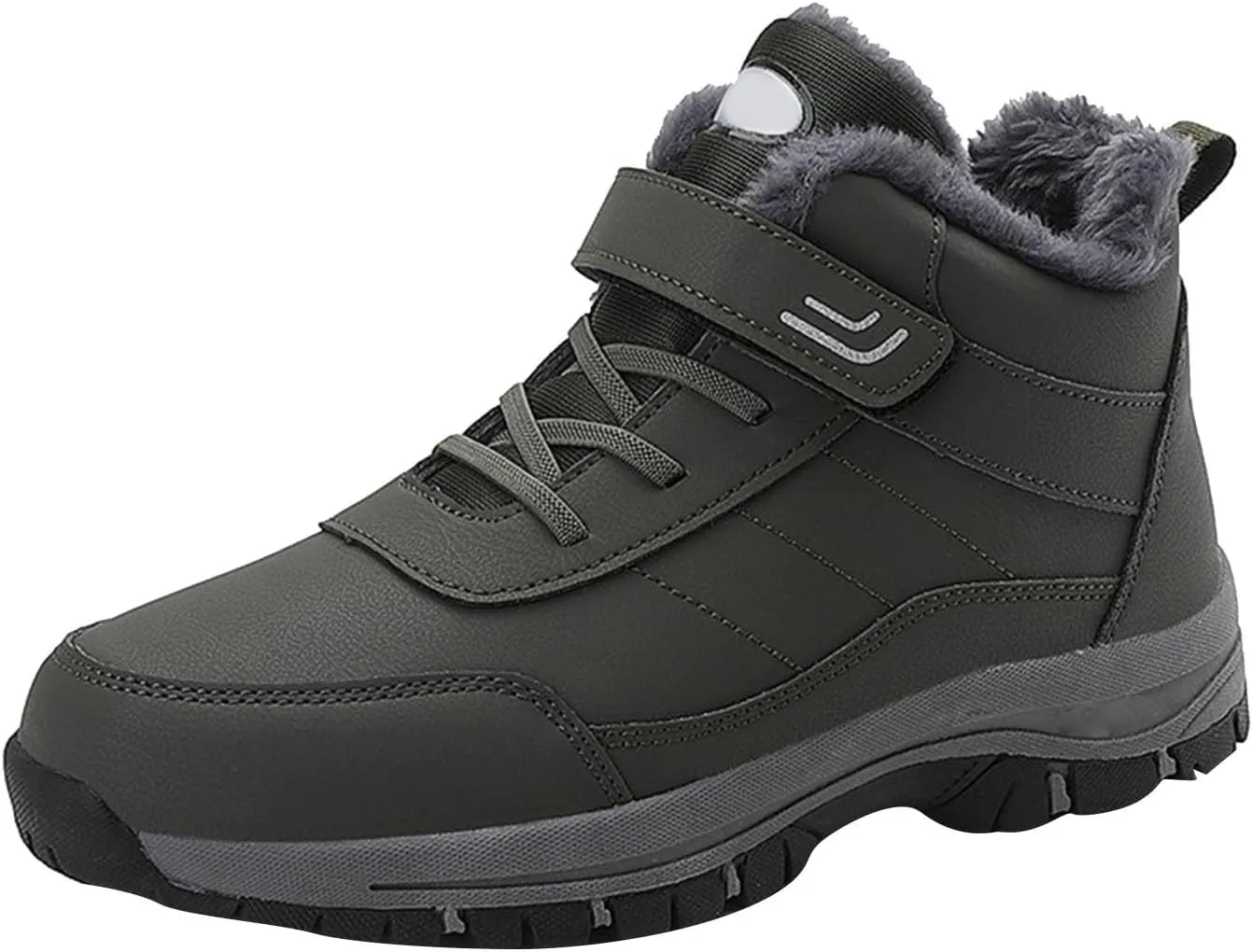 Womens Snow Boots Waterproof, Winter Snow Boots Lightweight Warm Faux Fur Lined Mid-Calf Booties Walking Comfortable Furry Mid Calf Warm Hiking Tennis Booties