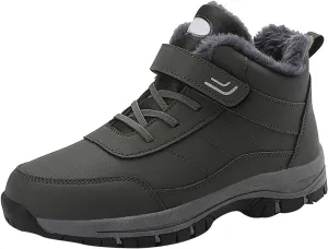 Womens Snow Boots Waterproof, Winter Snow Boots Lightweight Warm Faux Fur Lined Mid-Calf Booties Walking Comfortable Furry Mid Calf Warm Hiking Tennis Booties