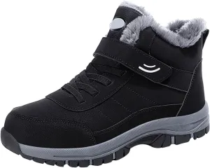 Womens Snow Boots Waterproof, Winter Snow Boots Lightweight Warm Faux Fur Lined Mid-Calf Booties Walking Comfortable Furry Mid Calf Warm Hiking Tennis Booties