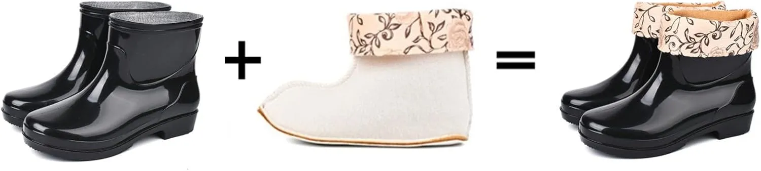 Women's Spring Summer Autumn And Winter Short Sleeved Cotton Removable And Washable Outdoor Boots for Cold Weather