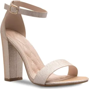 Women's Strappy Chunky Block High Heel - Formal, Wedding, Party ? Simple Classic Pump