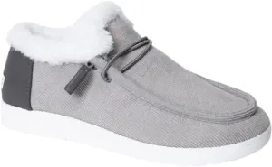 Women's Wide Toe Plus Size Casual Shoes, Solid Color Lace Up Non-Slip Snow Boots, Comfortable Winter Grip Lightweight Ankle Boots Cotton Shoes.